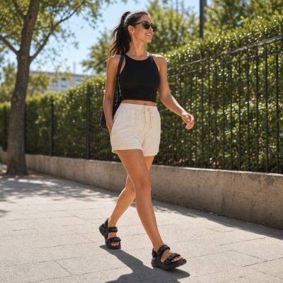 9. Big Star TT274A055 Black Foam Velcro Sandals
