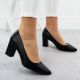 6. Sergio Leone PB414 women's black pumps with a block heel