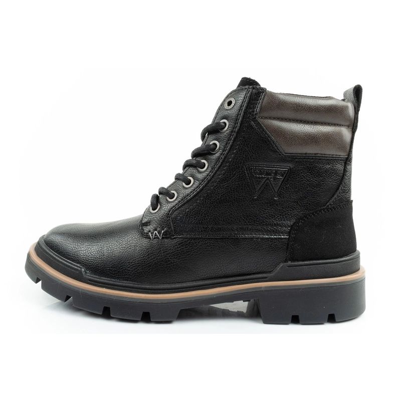 11. Wrangler Nevada men's shoes Chelsea boots elegant fashionable lace-up black