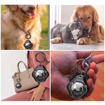 8. Tech-Protect Defense Case for Apple AirTag 1/2 - Black