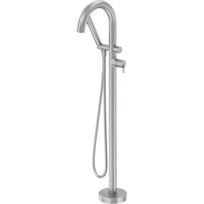 Freestanding bathtub faucet with shower set
