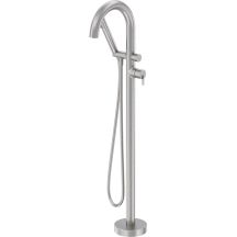 Freestanding bathtub faucet with shower set