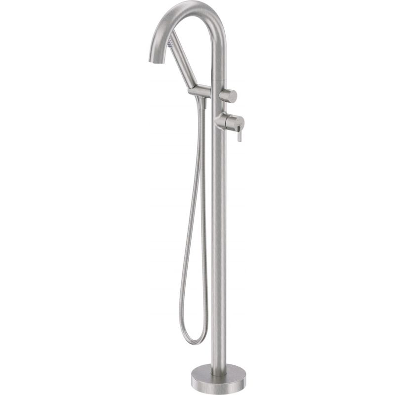 Freestanding bathtub faucet with shower set