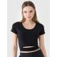 Women's crop top plain T-shirt 4F 4FRSS25TTSHF2695-20S