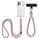 4. Tech-Protect C10S Crossbody Phone Lanyard (114 cm) + Wrist Strap (31 cm) - Pink Titanium