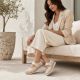 6. Rieker N4299-60 comfortable women's shoes with openwork velcro in beige