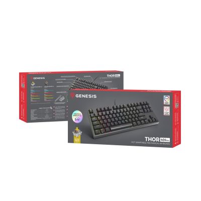 13. GENESIS Thor 404 TKL Keyboard Gaming USB QWERTY American International Black