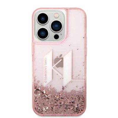 3. Karl Lagerfeld KLHCP14LLBKLCP iPhone 14 Pro 6.1 "pink / pink hardcase Liquid Glitter Big KL