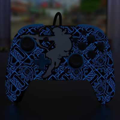 9. PDP Rematch: Sheikah Shoot Black, Blue USB Gamepad Analog/Digital Nintendo Switch, Nintendo Switch Lite, Nintendo Switch OLED