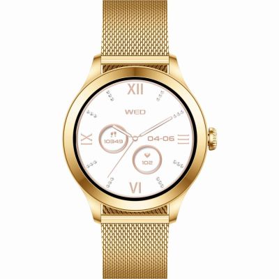 6. Smartwatch Gravity White Gold 2 Straps GT25-2 PRO