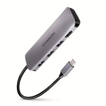 Axagon HMC-HCR3A 3x USB-A+ HDMI+ SD/microSD USB-C 3.2 Gen 1 hub 20cm Wired USB 3.2 Gen 1 (3.1 Gen 1) Type-C Gray