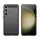 5. Case for Carbon Case Samsung Galaxy S24+ flexible silicone carbon cover - black