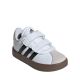 2. Adidas VL Court 3.0 Skateboarding Shoes for Kids White and Gray ID9157