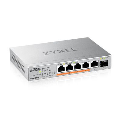 5. Zyxel XMG-105HP 6p PoE Switch (PoE++: 4) 70W Unmanaged Multigigabit