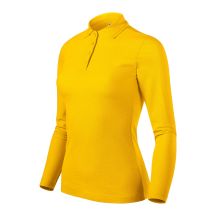 Women's Pique Polo LS Polo Shirt (Yellow)