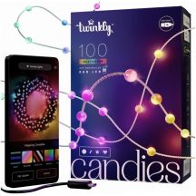 Twinkly Candies – 100 RGB LED Pearl Lights, Green Cable, USB-C