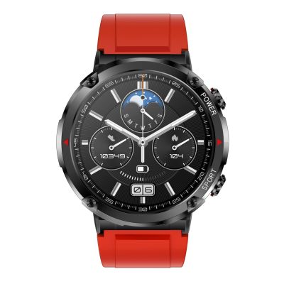 4. Gravity GT21-6 Smartwatch + Red Silicone Strap
