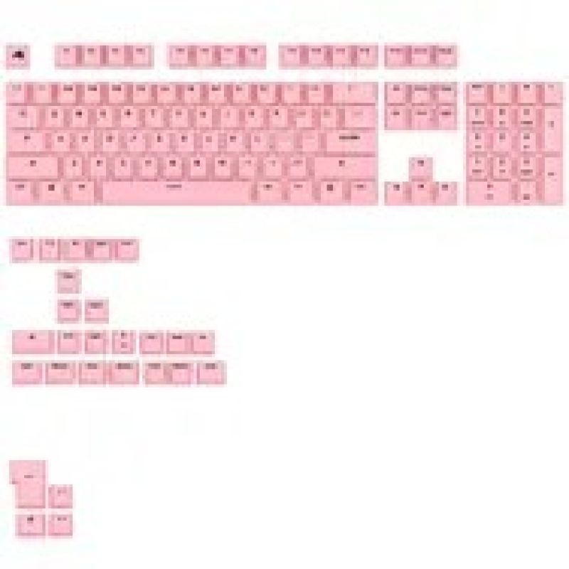 Glorious GPBT Basics Keycaps, ANSI Layout (US), PBT, Dye-Sub - Potion Pink