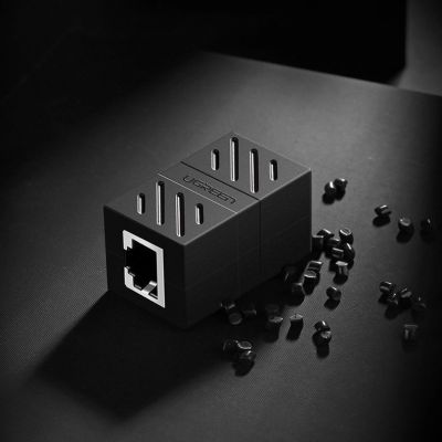 7. Ugreen Network Connector Ethernet RJ45 10 Gbps Network Cable Connector Black (NW114 20390)