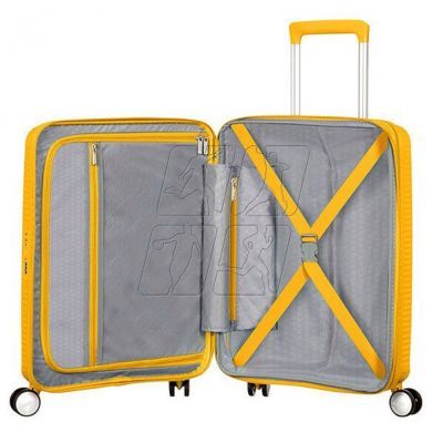 3. American Tourister Soundbox EXP cabin suitcase - golden yellow