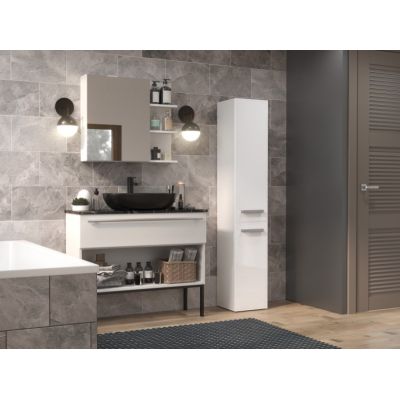 5. Bathroom cabinet NEL IV 31x30xH174 glossy white