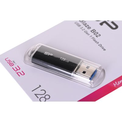 3. Pendrive Silicon Power Blaze B02 128GB USB 3.1 black (SP128GBUF3B02V1K)