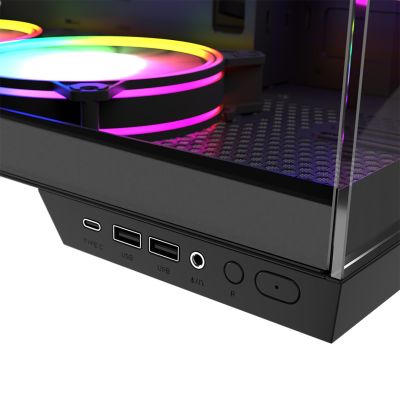 8. MODECOM VOLCANO PANORAMA APEX ARGB 3F MIDI BLACK CASE