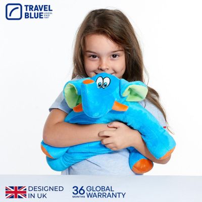 6. TRAVEL BLUE TRUNKY ELEPHANT TRAVEL PILLOW FOR CHILDREN