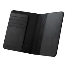 Satechi FindAll Passport Cover - Vegan Leather Passport Case with Locator Compatible with Apple Find My (Black)