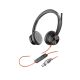 235. POLY Blackwire 8225 Stereo 8X225AA USB-C Headset with Microsoft Teams Certification + USB-C/A Adapter