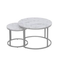 PAOLA WHITE COFFEE TABLE 60X40CM