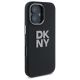 2. DKNY Liquid Silicone Metal Logo iPhone 16 Case - Black