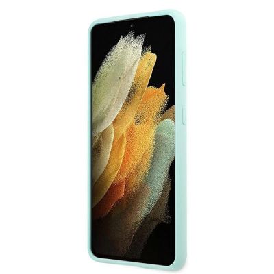 5. Guess GUHCS21MLSLMGLB S21+ G996 blue/blue hardcase Silicone Script Metal Logo