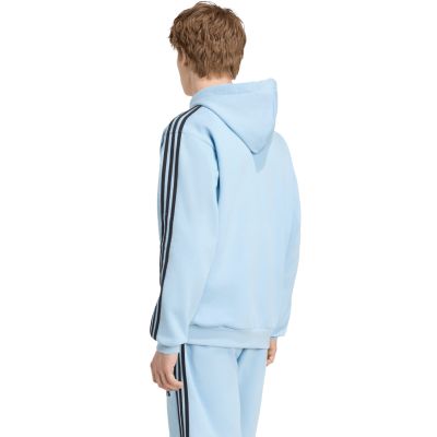 3. adidas Essentials 3-Stripes Fleece Hoodie for men, light blue KY4170