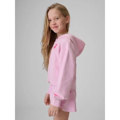 4. Girls' loose sweatshirt with hood 4F 4FJRSS26TSWSF2936-56S