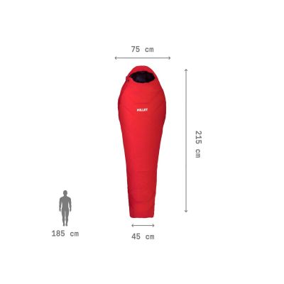 4. MILLET Baikal 1500 Reg sleeping bag red