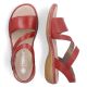 20. Rieker W RKR685 comfortable leather sandals red