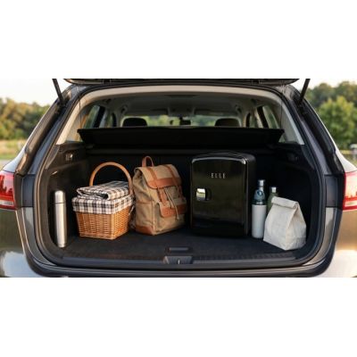 2. ELLE Home ESDAF101BKEU 4L Black Mini Fridge