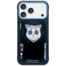 Nimmy Glasses Cool Cat MagSafe Case for iPhone 17 - Black and Blue