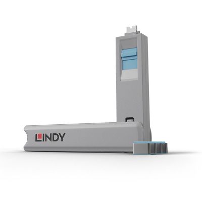 2. Lindy 40465 Port Blocker Port Blocker + USB Type-C Dongle Blue Acrylonitrile Butadiene Styrene (ABS) 1 pc.