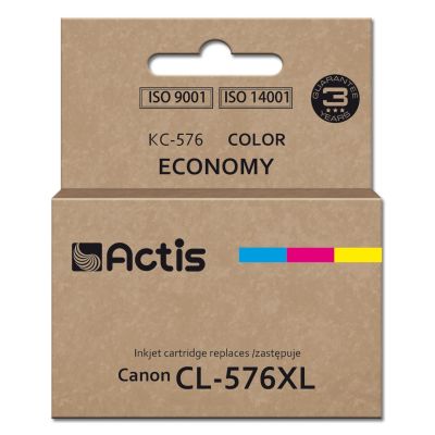 2. Actis KC-576 Ink (replacement for Canon CL-576XL; Supreme; 15 ml; color: blue, yellow, red.