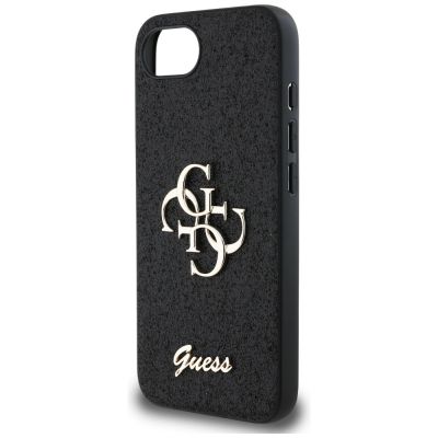 6. Guess Fixed Glitter Big 4G case for iPhone 16e - black