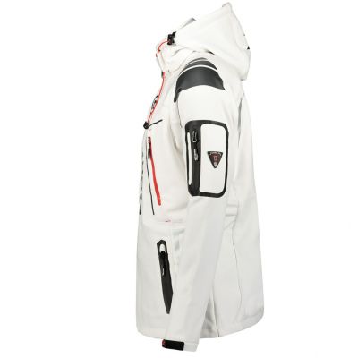 4. Geographical Norway Techno MEN 056 BS3 men's sports jacket, quick-drying, with hood, white (WU1060H/GN)