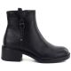 7. Black Sergio Leone women's leather block ankle boots