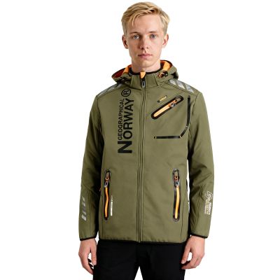 10. Geographical Norway Royaute DB 068 M WY1996H/GN-Kaki / Orange Softshell Jacket