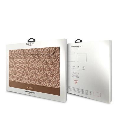4. Guess GCube Stripes case for a 16" laptop - brown