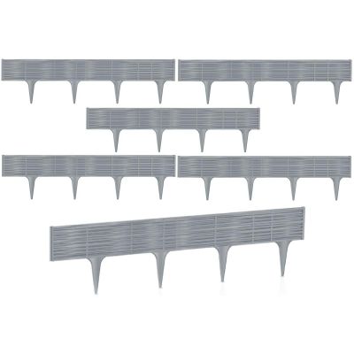 13. GARDEN PALISADE LAWN EDGE BORDER WICKER 390CM GREY STONE