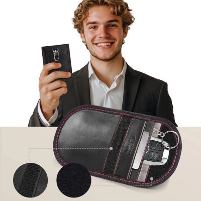 3. Tech-Protect KLR100 RFID Case - Black and Red