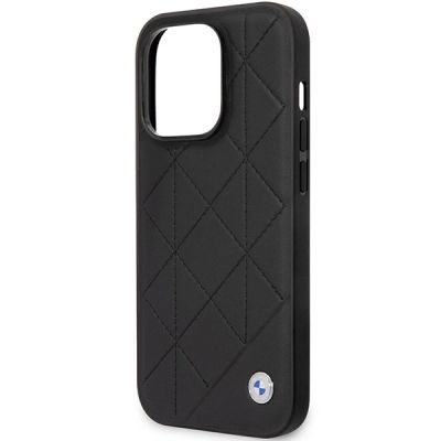 6. Case BMW BMHCP14L22RQDK iPhone 14 Pro 6.1" black/black Leather Quilted