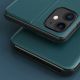 7. Eco Leather View Case elegant bookcase type case with kickstand for iPhone 13 Pro Max green